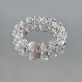 OZ Dorothy Series WH1006 Clear Quartz & White Phantom Crystal Bracelet